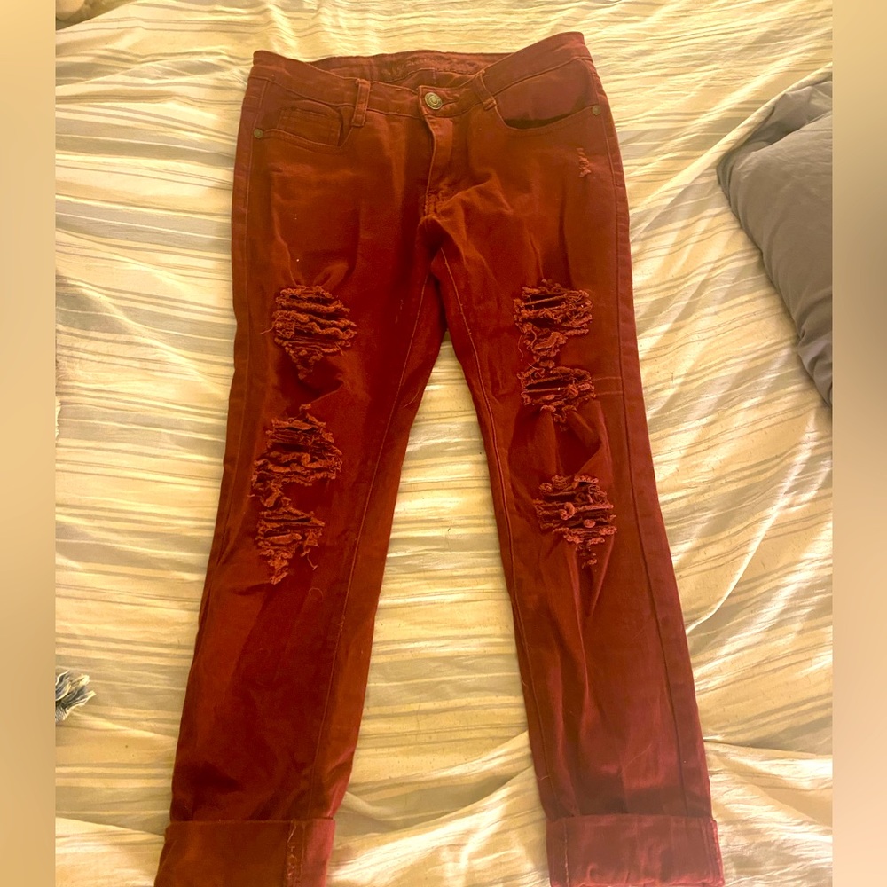 Red Jean Jeggings - Size 29